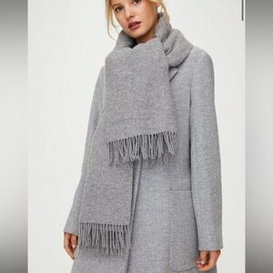Wilfred Grey Classic Wool Scarf